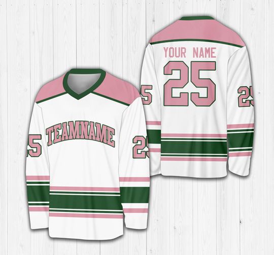 Personalized Name Sorority Ice Hockey Jersey, Custom Color Sorority Sisters Hockey Shirt, College Big Little Hockey Jersey For Hockey Lover