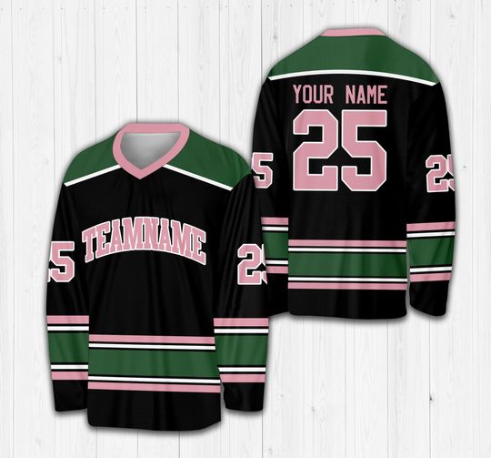 Personalized Name Sorority Ice Hockey Jersey, Custom Color Sorority Sisters Hockey Shirt, College Big Little Hockey Jersey For Hockey Lover