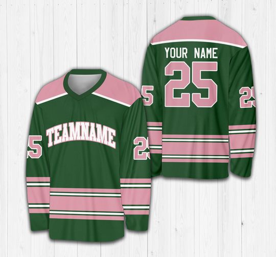 Personalized Name Sorority Ice Hockey Jersey, Custom Color Sorority Sisters Hockey Shirt, College Big Little Hockey Jersey For Hockey Lover