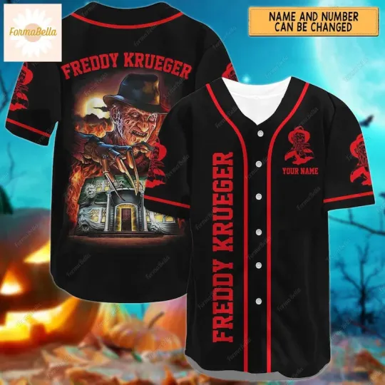 Freddy Krueger 3D Baseball Jersey Shirt Mother Day Gift Best Price Us Size
