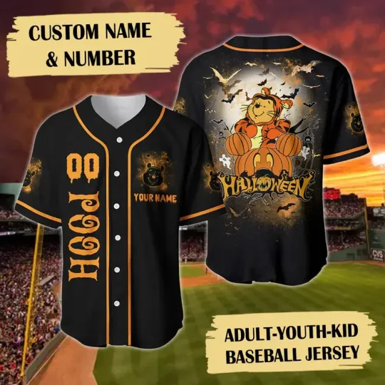 Discover Pooh Halloween 3D Baseball Jersey Shirt MOTHER DAY GIFT BEST PRICE US SIZE