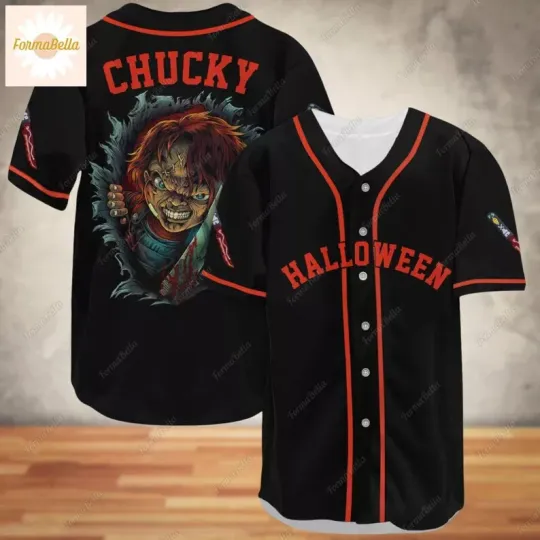 Halloween Chucky 3D Baseball Jersey Shirt Mother Day Gift All Over Print Us Size