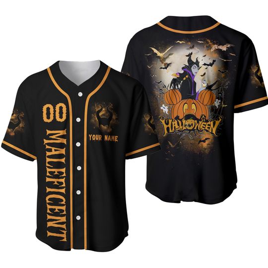 Maleficent Halloween Baseball Jersey, Custom Maleficent Shirt, Disney Baseball Shirt, Maleficent Shirt, Sleeping Beauty Shirt