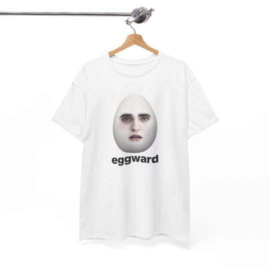 Discover Funny Eggward T-Shirt, Edward Pattinson Egg Meme Tee, Vampire Romance Apparel, Gender Neutral Gift for Her, Bestie Gift