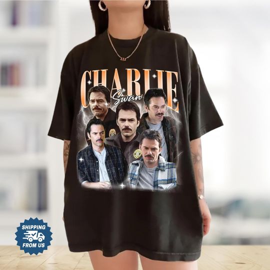 Retro Charlie Swan Graphic T-Shirt, Unisex Twilight Fan Tee, 90's Bootleg Twilight Merch