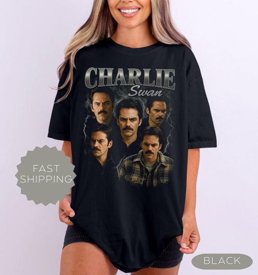 Vintage Charlie Swan 90's T-Shirt, Twilight Billy Burke Fan Tee, Retro Bootleg T-Shirt, Comfort Colors Gift