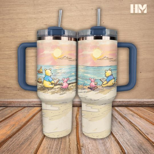 Winnie The Pooh 40oz Tumbler, Pooh And Piglet Steel Tumbler, Pooh And Friends Good Times Cup, Disney Movie Tumbler Women, Disney Gift