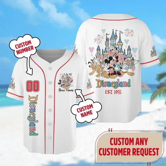 Discover Personalized Disney Mickey Mouse Baseball Jersey Family Trip 2025 Jersey