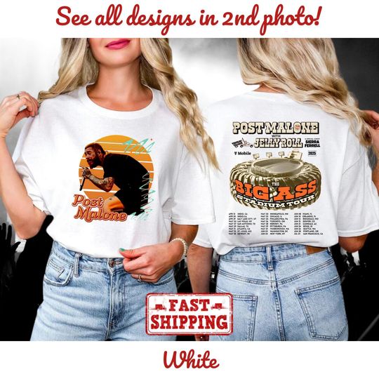Discover Vintage Post Malone Big Ass Stadium Tour Kids T-Shirt, Posty 2025 Tour Merch