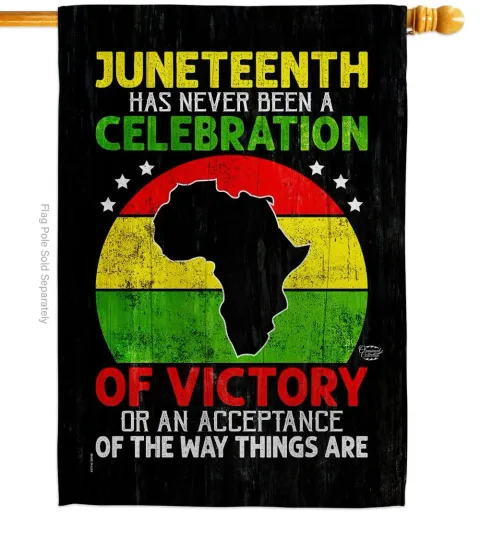 Victory African House Flag Black History Juneteenth