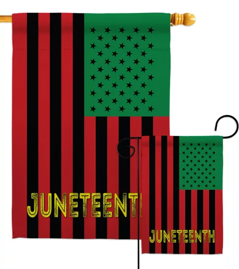 Juneteenth American Flag  Afro Black Lives Matter House Yard Banner