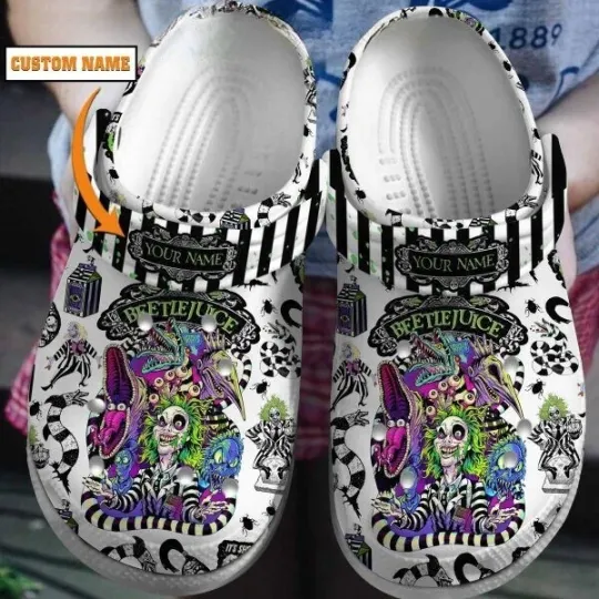 Personalized Character Beetle Juice Slippers Clogsband Clogs For Adults Lovers
