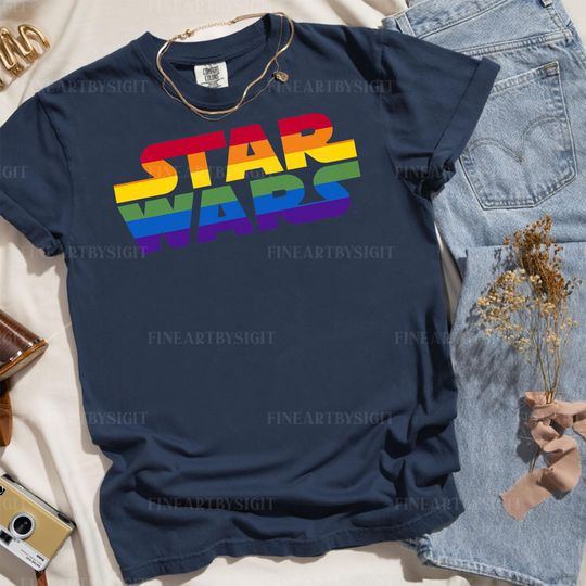 Star Wars Rainbow Striped Logo Shirt