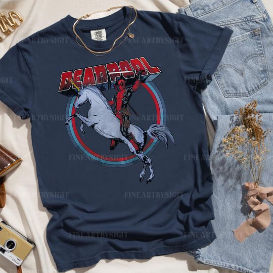 Discover Deadpool Merc Riding A Unicorn Shirt, Marvel Rainbow, Marvel LGBT, Magic Kingdom Shirt, Disney Family Shirts,