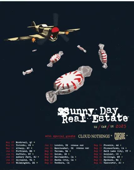 Sunny Day Real Estate World Tour 2025 Poster High Print