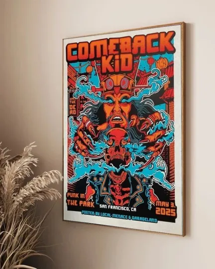 Discover Comeback Kid Cow Palace San Francisco, CA May 3 2025 Tour Poster