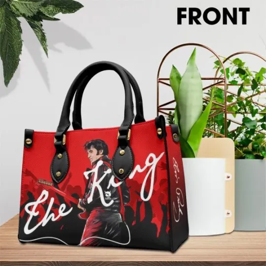Elvis Presley Leather HandBag, Elvis Presley Leather Handbag, gift for Fans