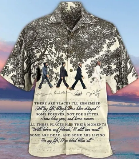 Unisex,, The Beatles hawaiian shirt -mother day, mother gift, aloha gift