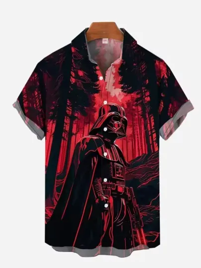 Star Wars Darth Vader Galaxy's Edge Father's Day Gift Black & Red Hawaiian Shirt
