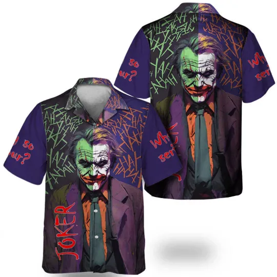 Joker Why So Serious Hahaha Happy Father's Day Gift For Dad Hawaiian Shirt