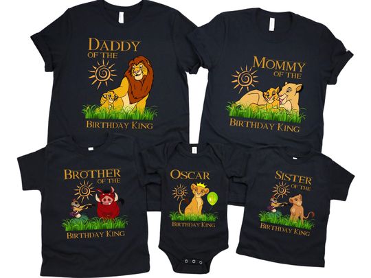 Lion King Birthday Shirt, Simba Tee, Matching Family Birthday Shirts, Birthday Boy Shirt, Custom Toddler Shirt, Disney Birthday Shirts,gifts