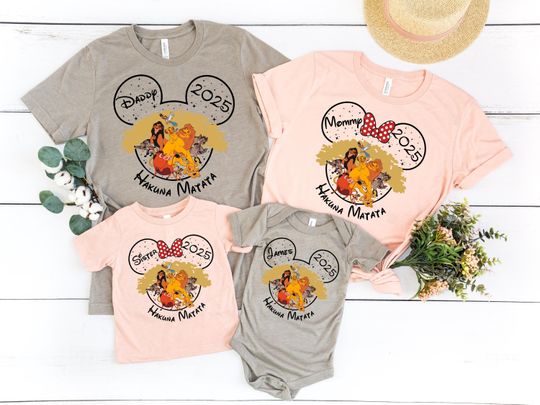 Hakuna Matata Shirt, Family Vacation, Custom Animal Kingdom 2025, Disney Lion King,  Disney Animal Kingdom Tee, Animal Kingdom Hakuna Matata