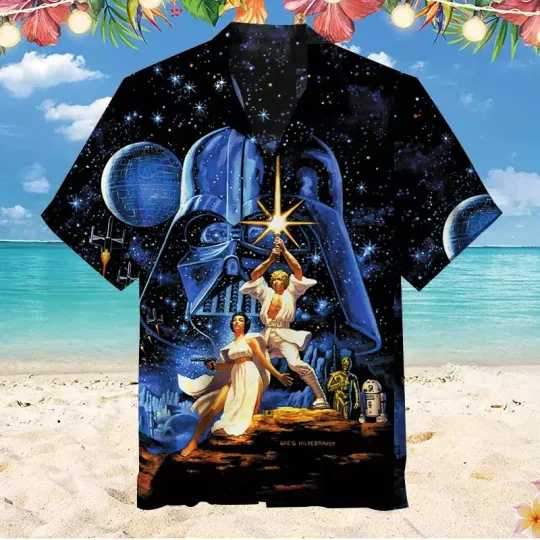 Discover Star Wars Darth Vader In Galaxy Star War Movie Fans Father's Day HAWAIIAN Shirt