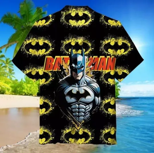 Batman Comic Pattern Batman Is My Superhero Fathers Day 3D HAWAII SHIRT US SIZE_