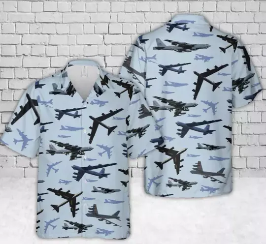 US Air Force Boeing B-52 Stratofortress Hawaiian Shirt Aloha Father's Day Gift
