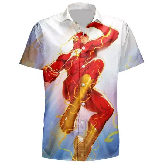 The Flash Amazing Superhero Cartoon Father's Day 3D HAWAII SHIRT Mother Day Gift