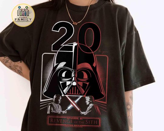 Vintage Revenge of the Sith 20th Shirt, Anakin Skywalker Darth Vader Tee, Star Wars Jedi T-shirt, Episode III, May The 4th Trip Shirt