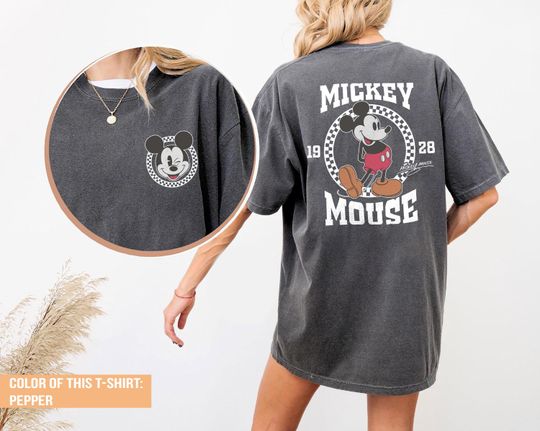 Retro Mickey Mouse Est 1928, Disneyland Tee, Magic Kingdom Mickey, Mickey Fantasia, Checkered Mickey Mouse Shirt