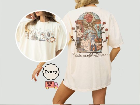 Two-Sided Vintage Tale As Old as Time Shirt, Disney Princess Belle Shirt, Retro Princess Shirt, Magic Kingdom Shirt