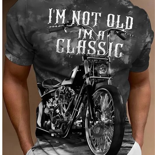 I'm Not Old, I'm A Classic Vintage Funny Men's Graphic T-Shirt Best Father's Day Gift for Grandpa Dad Brother Husband on Birthday, Holiday