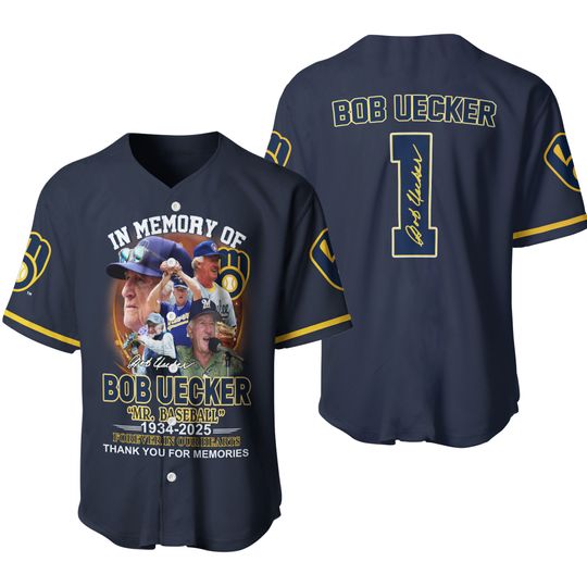 Bob Uecker Baseball Jersey- Jersey 3d tour 2025