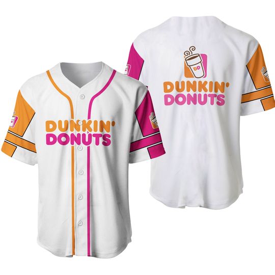 Dunkin' Donuts Baseball Jersey, Dunkin Donuts Jersey Shirt, Dunkin Donuts Baseball Shirt, Coffee Lover Shirt, Funny Donuts Shirt