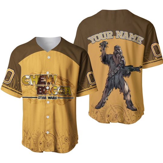Custom Star Wars Chewbacca Baseball Jersey, Star Wars Baseball Jersey