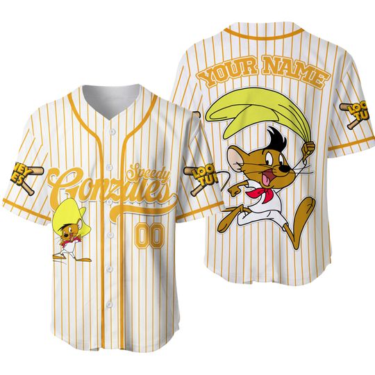 Custom Looney Tune Speedy Gonzales Simple Baseball, Cartoon Team Outfit