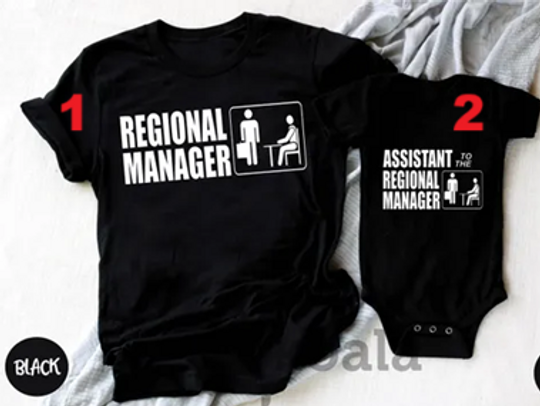 Regional Manager and Assistant to the Regional Manager Shirt, The Office, 1st Matching Kids Shirt,Fathers Day Gift,Matching Father Son Shirt
