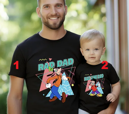 Disney Fathers Day Shirt, Disney Goofy And Max Goofy Shirt, Rad Dad And Rad Like Dad Tee, Disney Dad And Son Tee,Disney Matching Dad and Son