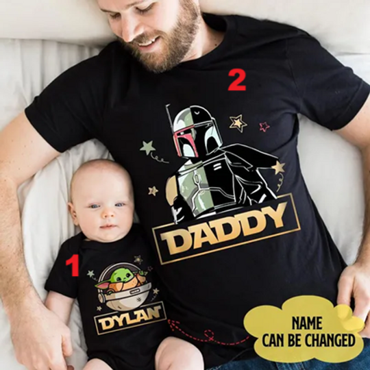 Starwars Dad Shirt, The Dadalorian Shirt, Dad And Son Matching Shirt, Father's Day Shirt, Daddy And Me Shirt, Starwars Shirt, Gift For Dad