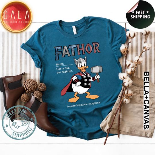 Fathor Shirt Donald Duck  Funny Dad Disney Shirt, Donald Duck Gift for Him, Father's Day Disney Tee, Dad Gift Idea, Disney Dad Shirt