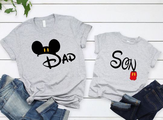 Custom Disney Family Vacation Shirts, Disney Dad Son Shirt, Disney Shirts, Disney Trip Shirts, Disney Family Shirts, Disney Matching Shirts.