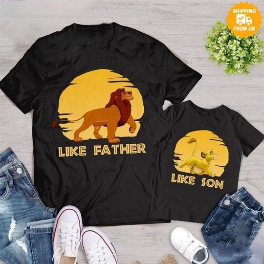 The Lion King Like Father Like Son Shirt, Dad And Son Shirt, Fathers Day Gift,  Matching Father Son Shirts, Disney Fathers Day Shirt