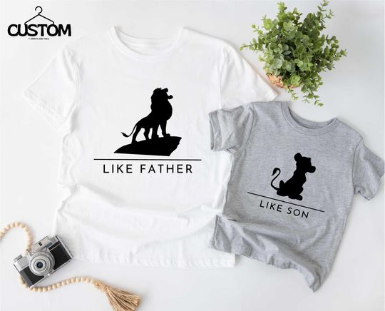 Disney Lion King Father and Son Shirt, Disney Father's Day T-shirt, Disneyland Mufasa and Simba Shirt