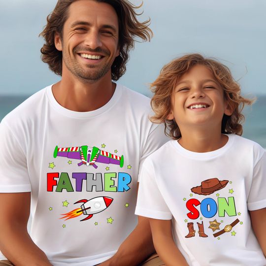 Toy Story Father And Son Matching Tees, Toy Story Dad And Daughter Matching Tee, Father's Day Gift, Disney Family Shirts, Kids Toy Story Tee