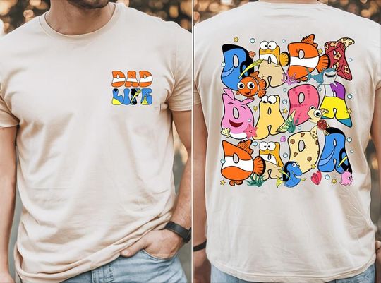 Finding Nemo Dad Shirt, Pixar Finding Nemo Family Matching Shirt, Marlin Dory Darla Bruce Nemo Squirt Shirt, Fathers Day Shirt, Gift For Dad