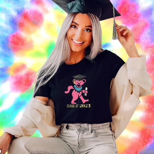 Deadhead Graduate Grateful Dead Dancing Bear T-Shirt Class of 2025 Unisex