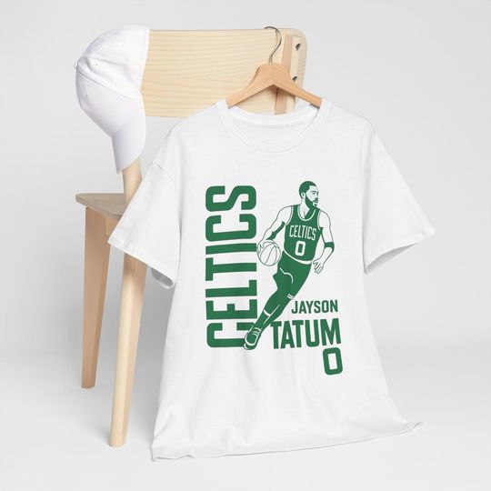Jayson Tatum Basketball Tee - Unisex Heavy Cotton T-Shirt, Celtics Fan Apparel, Game Day Shirt
