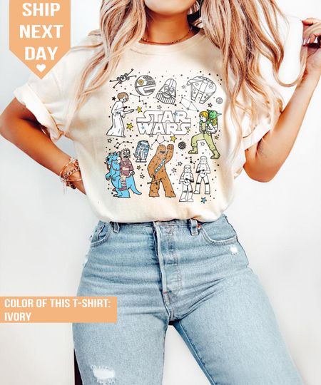 Star Wars Characters Group Shirts, Galaxy's Edge Holiday Shirt, Star Wars Day Shirt, Family Trip Gifts Adult Kid Toddler Tee, Star Wars Tee